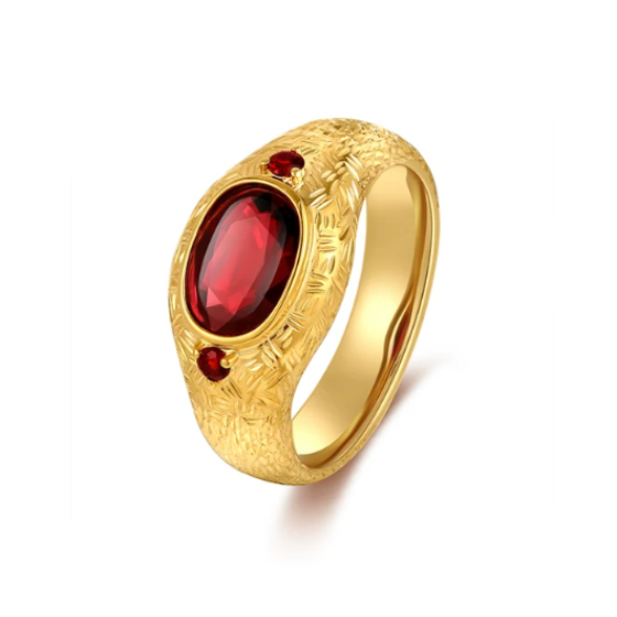 Italian Vintage Fashion Jewelry Flame Knight Ring