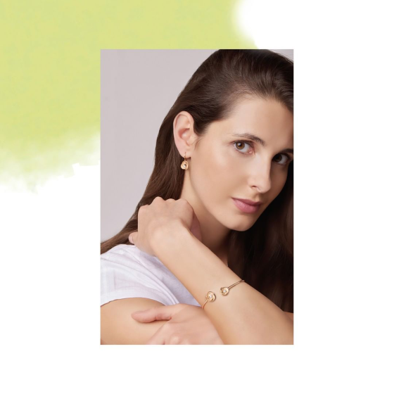 DESERT ROSE Bracelet, 18Kt Black Lava Gold with Diamonds (Pre-order)