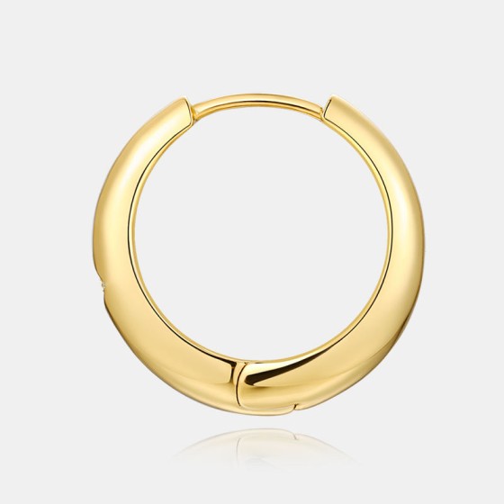 Ear Stud Ready Stock Factory Direct Supply Jewelry Shop Delicate Elegant Minimalist Hoop 18K Gold Plated Moissanite Earrings