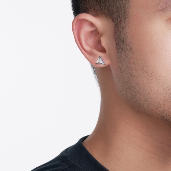 Ear Stud Ready Stock Factory Direct Supply Jewelry Shop Delicate Hip Hop Popular Earring Men's Moissanite Jewelry Earring