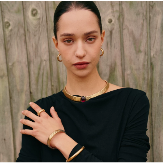 Italian Vintage Jewelry Gladiator Matte Gold Soft Bracelet